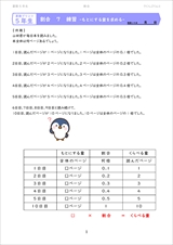 算数５年生プリント割合